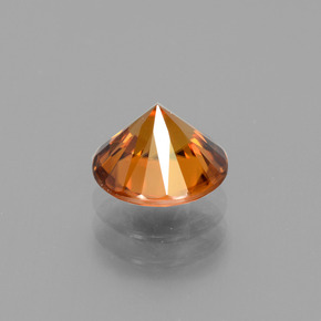 Zircone naturale arancione da 2,41 ct, taglio rotondo, VVS