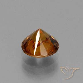 Zircone Arancione scuro naturale da 2.12 ct, Rotondo, VS-SI
