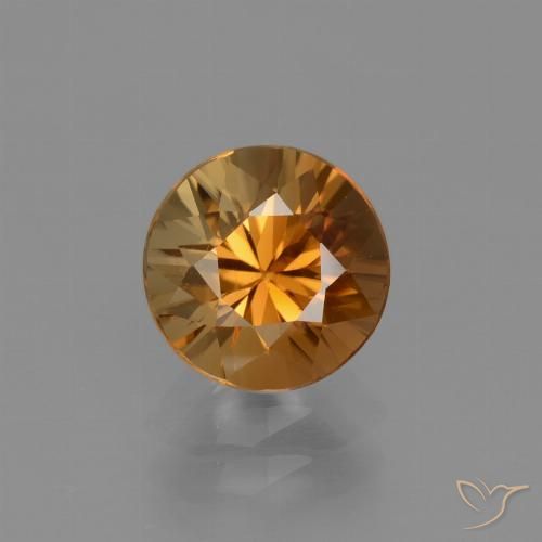 2.16ct Naturale Arancio Medio Zircone, Rotondo, VVS