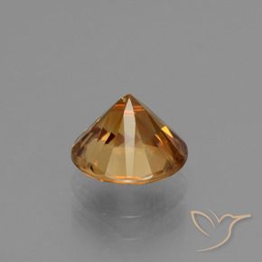 Zircone Arancio Medio naturale da 2.16 ct, Rotondo, VVS