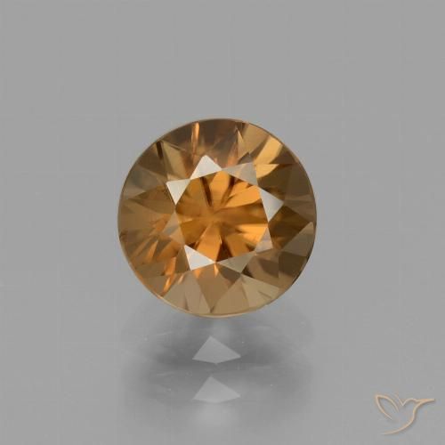 2.15ct Naturale Arancio Medio Zircone, Rotondo, VVS