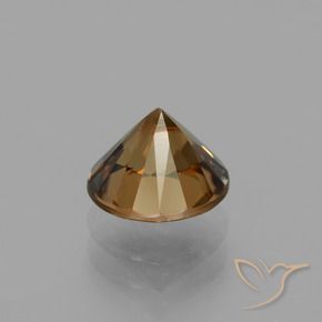 Zircone Arancio Medio naturale da 2.15 ct, Rotondo, VVS