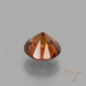 Zircone Arancio giallastro naturale da 1.72 ct, Rotondo, VVS-VS