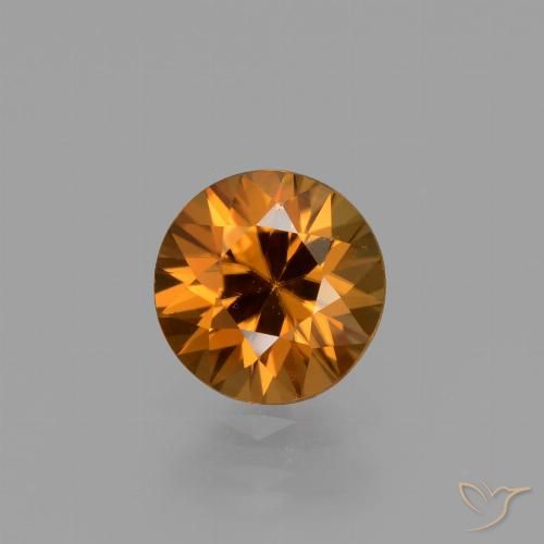 1.46ct Naturale Arancio Medio Zircone, Rotondo, VVS-VS