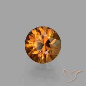 Zircone Arancio Medio naturale da 1.46 ct, Rotondo, VVS-VS