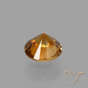Zircone Arancio Medio naturale da 1.46 ct, Rotondo, VVS-VS