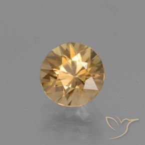 Zircone Dorato naturale da 1.81 ct, Rotondo, VVS-VS
