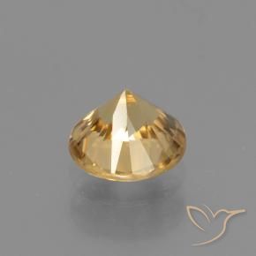 Zircone Dorato naturale da 1.81 ct, Rotondo, VVS-VS