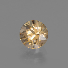 Zircone naturale oro da 1,25 ct, taglio rotondo, VVS