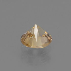 Zircone naturale oro da 1,25 ct, taglio rotondo, VVS