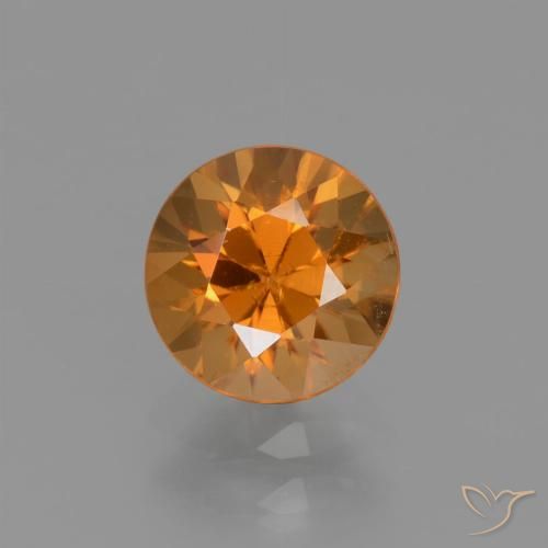 1.66ct Naturale Arancione scuro Zircone, Rotondo, VVS-VS
