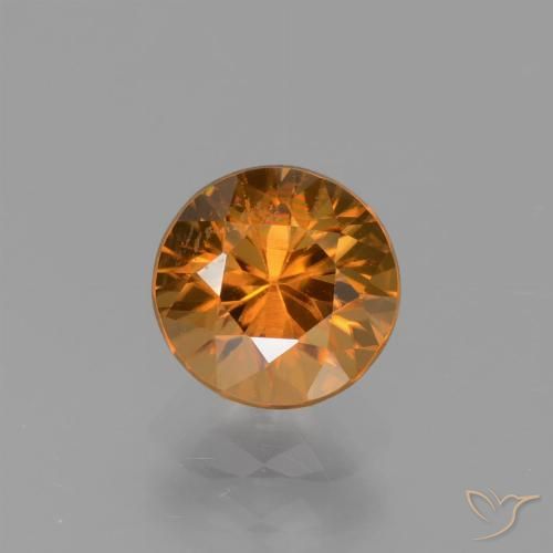 1.68ct Naturale Arancione marroncino Zircone, Rotondo, VVS-VS