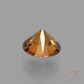 Zircone Arancio Terra naturale da 1.43 ct, Rotondo, VVS-VS