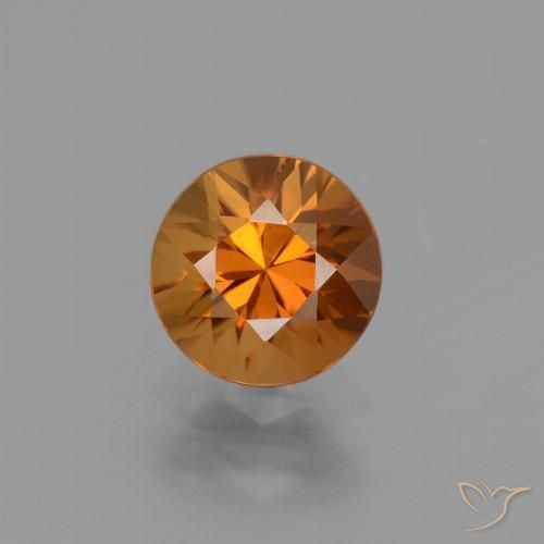 1.77ct Naturale Arancione marroncino Zircone, Rotondo, VVS-VS