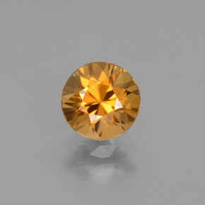 Zircone Marrone dorato naturale da 1.30 ct, Taglio rotondo, VVS