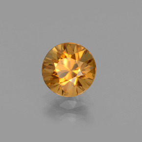 Zircone Marrone dorato naturale da 1.30 ct, Taglio rotondo, VVS