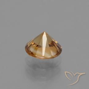 Zircone Marrone dorato naturale da 1.71 ct, Rotondo, VVS-VS