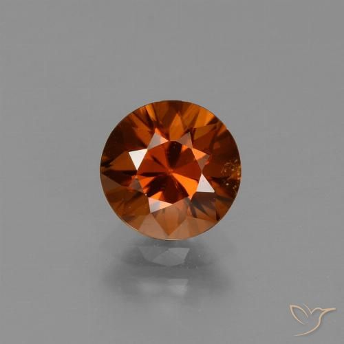 1.49ct Naturale Arancione rossastra Zircone, Rotondo, VVS