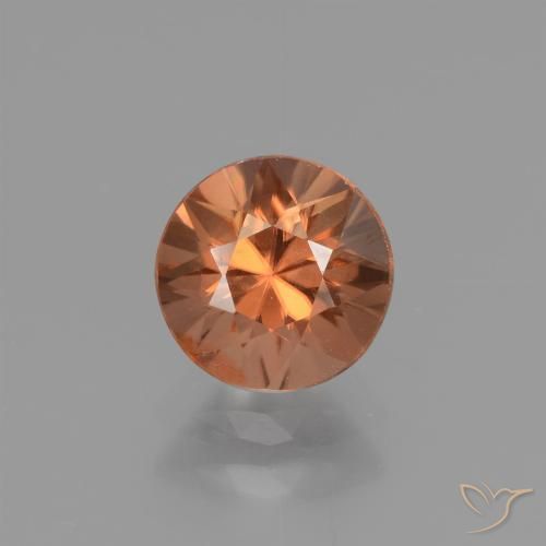 1.60ct Naturale Arancio Medio Zircone, Rotondo, VVS-VS