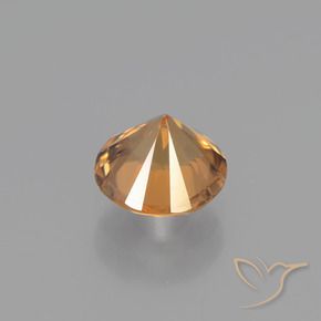 Zircone Arancio ruggine naturale da 1.31 ct, Rotondo, VVS-VS