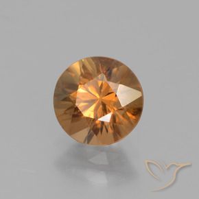 Zircone Arancio Medio naturale da 1.68 ct, Rotondo, VS