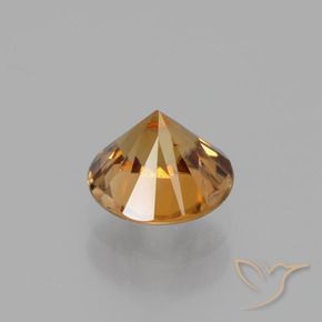 Zircone Arancio Medio naturale da 1.68 ct, Rotondo, VS