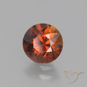 Zircone Arancione Ambra naturale da 1.71 ct, Rotondo, VVS-VS