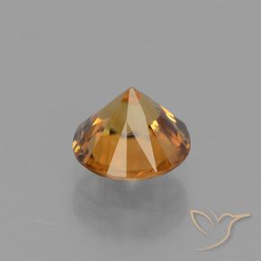 Zircone Arancio Medio naturale da 1.59 ct, Rotondo, VVS