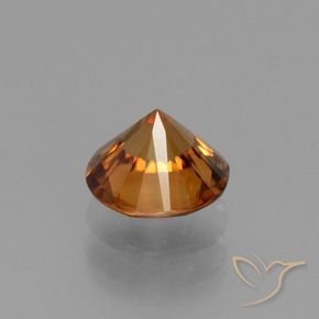Zircone Arancio Terra naturale da 1.37 ct, Rotondo, VS
