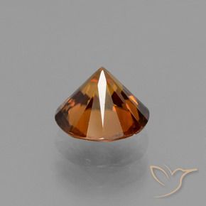 Zircone Arancio giallastro naturale da 1.46 ct, Rotondo, VVS