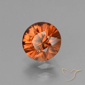 Zircone Arancione Ambra naturale da 1.36 ct, Rotondo, VS