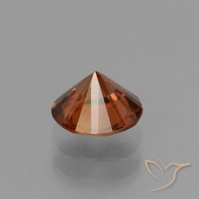 Zircone Arancione Ambra naturale da 1.36 ct, Rotondo, VS