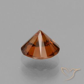 Zircone Arancione rossastra naturale da 1.49 ct, Rotondo, VS