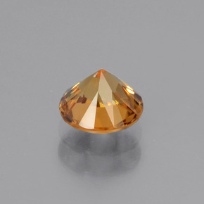 Zircone naturale arancione da 1,22 ct, taglio rotondo, VVS-VS