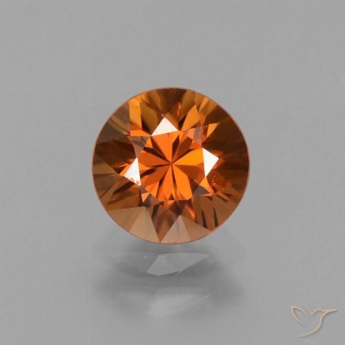 1.69ct Naturale Arancio Medio Zircone, Rotondo, VVS, Photo A