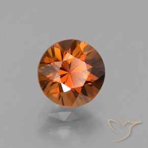 Zircone Arancio Medio naturale da 1.69 ct, Rotondo, VVS