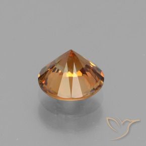 Zircone Arancione scuro naturale da 1.63 ct, Rotondo, VS