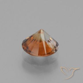 Zircone Arancio Medio naturale da 1.47 ct, Rotondo, VVS