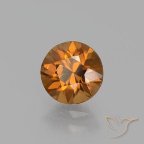 Zircone Arancione scuro naturale da 1.63 ct, Rotondo, VS