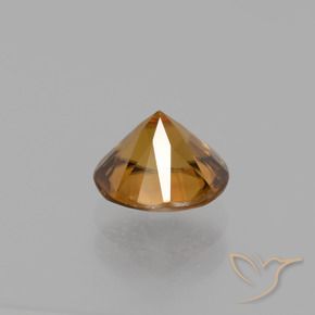 Zircone Arancione scuro naturale da 1.63 ct, Rotondo, VS
