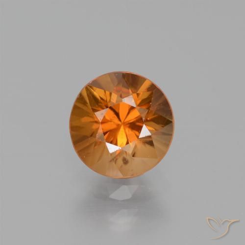 Zircone Arancia Terrosa naturale da 1.51 ct, Rotondo, VS