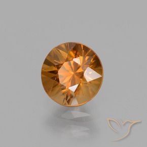 Zircone Arancia Terrosa naturale da 1.51 ct, Rotondo, VS