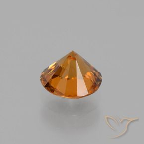 Zircone Arancia Terrosa naturale da 1.51 ct, Rotondo, VS