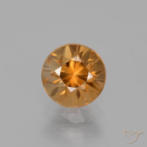 1.67ct Naturale Arancio Medio Zircone, Rotondo, VS
