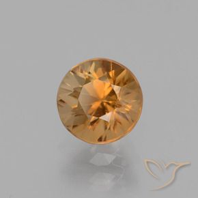 Zircone Arancio Medio naturale da 1.67 ct, Rotondo, VS