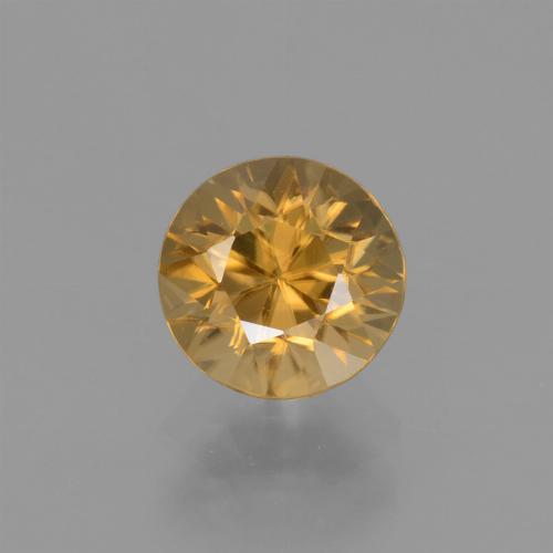 Zircone naturale dorato da 1,88 ct, taglio rotondo, VS