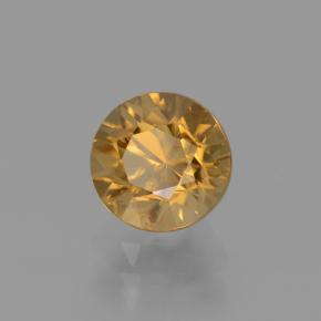 Zircone naturale dorato da 1,88 ct, taglio rotondo, VS