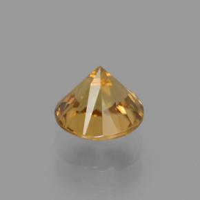 Zircone naturale dorato da 1,88 ct, taglio rotondo, VS