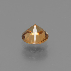 Zircone naturale oro da 1,26 ct, taglio rotondo, VVS