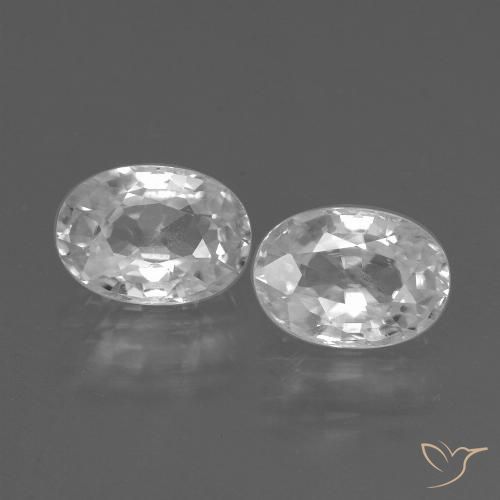 2.67ctw Naturale Bianco Zircone, Ovale, VVS-VS